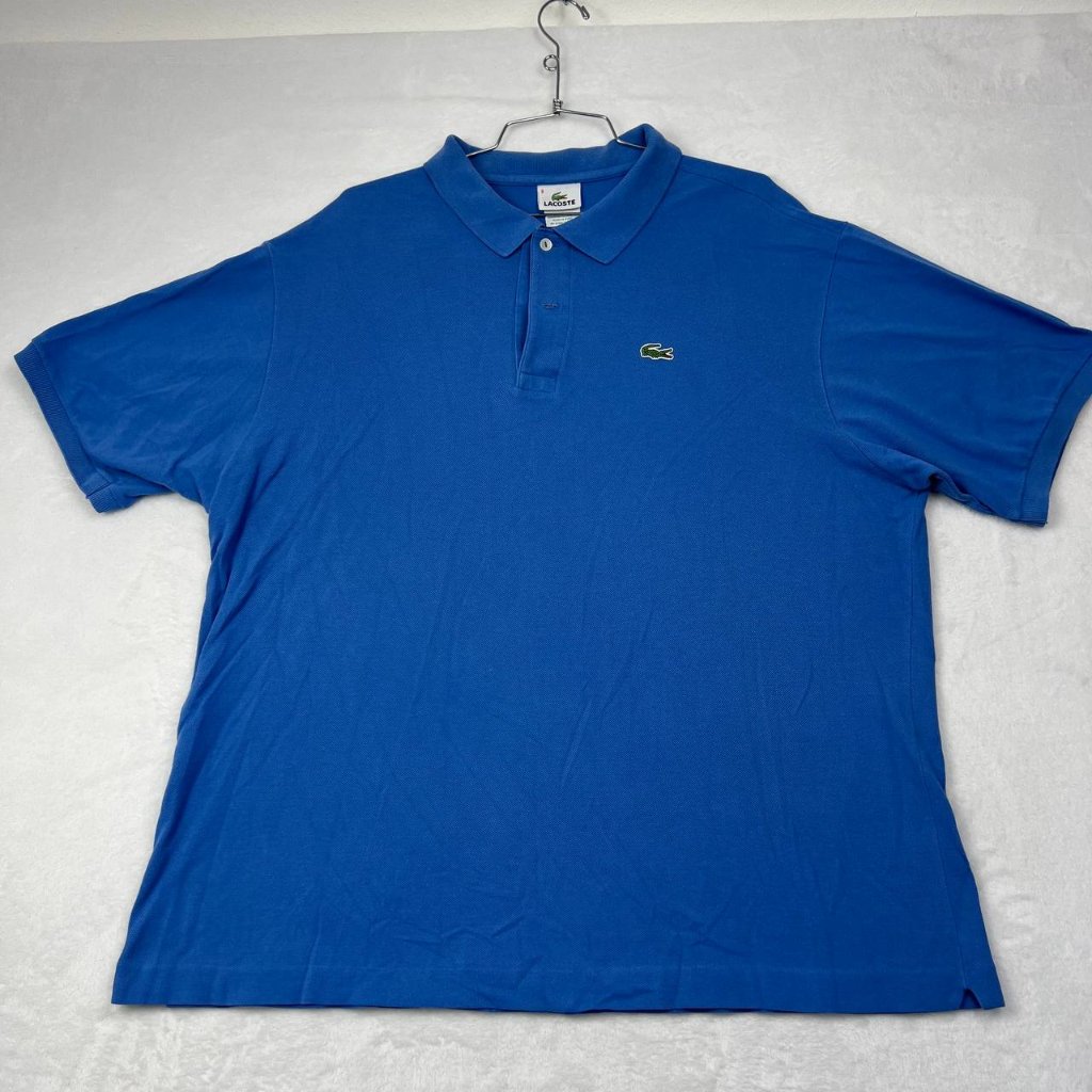 Lacoste Polo Shirt Men 8 Blue Short Sleeve Collared Cotton 3xl